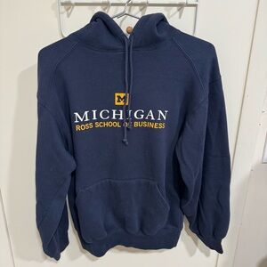 University of Michigan Ross School of Business Navy MBA Hoodie Pullover Size S